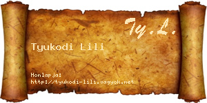 Tyukodi Lili névjegykártya