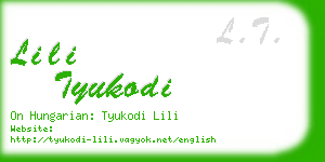 lili tyukodi business card